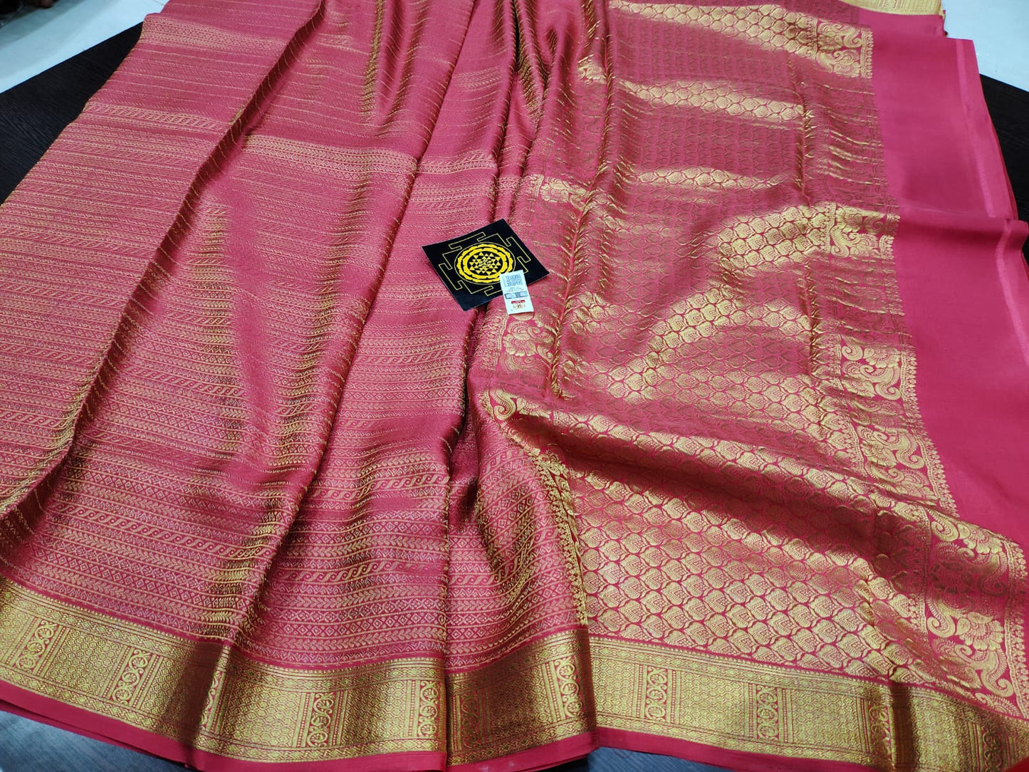 PURE CREPE SILK SAREES SILK MARK CERTIFIED 120 GSM - SK-218-PCSSSMC1G