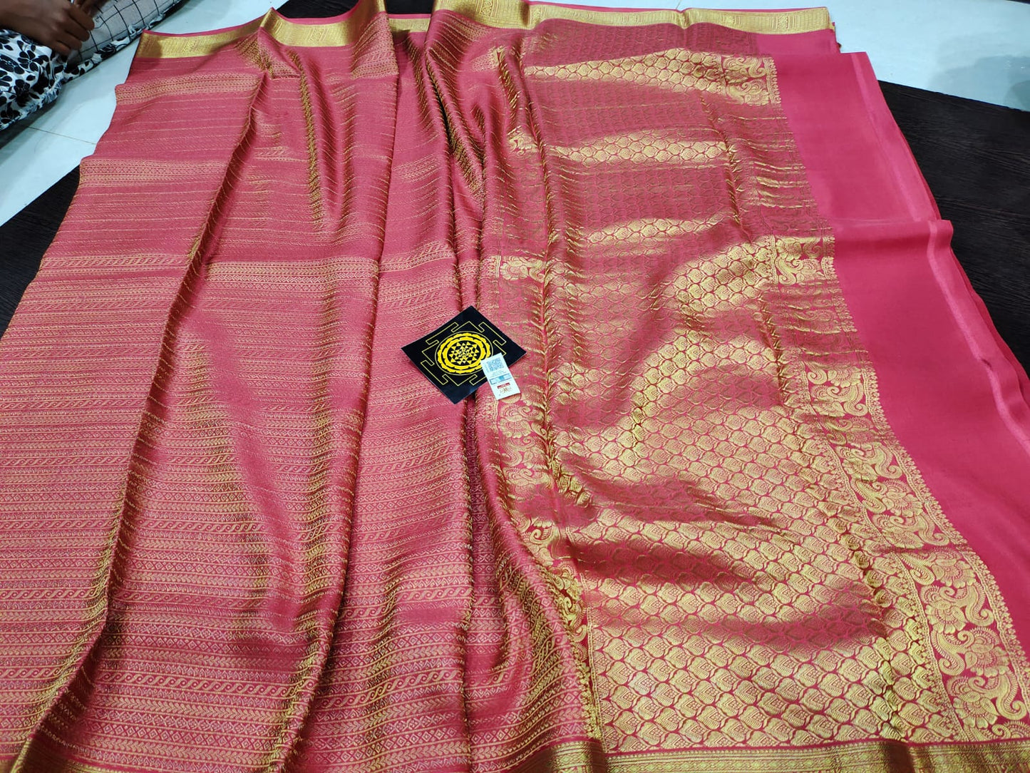 PURE CREPE SILK SAREES SILK MARK CERTIFIED 120 GSM - SK-218-PCSSSMC1G