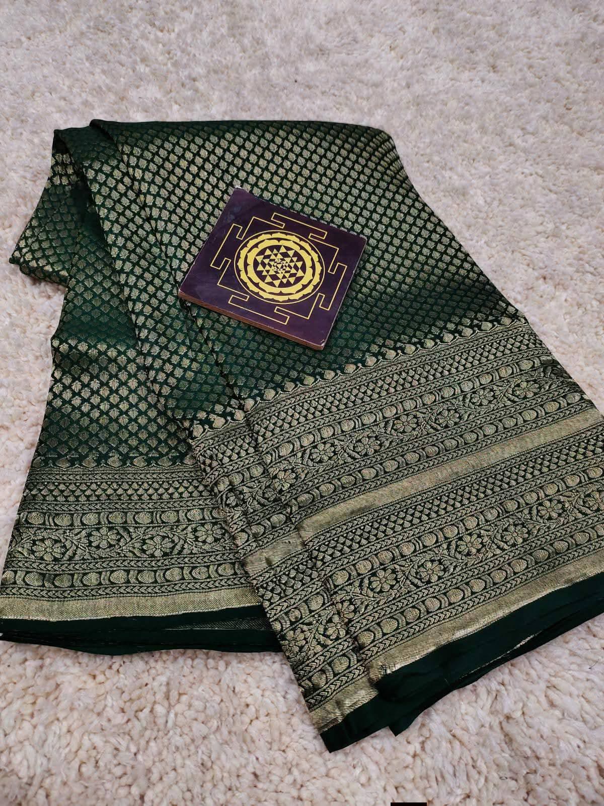 PURE CREPE SILK SAREES SILK MARK CERTIFIED 120 GSM - SK-225-PCSSSMC1G