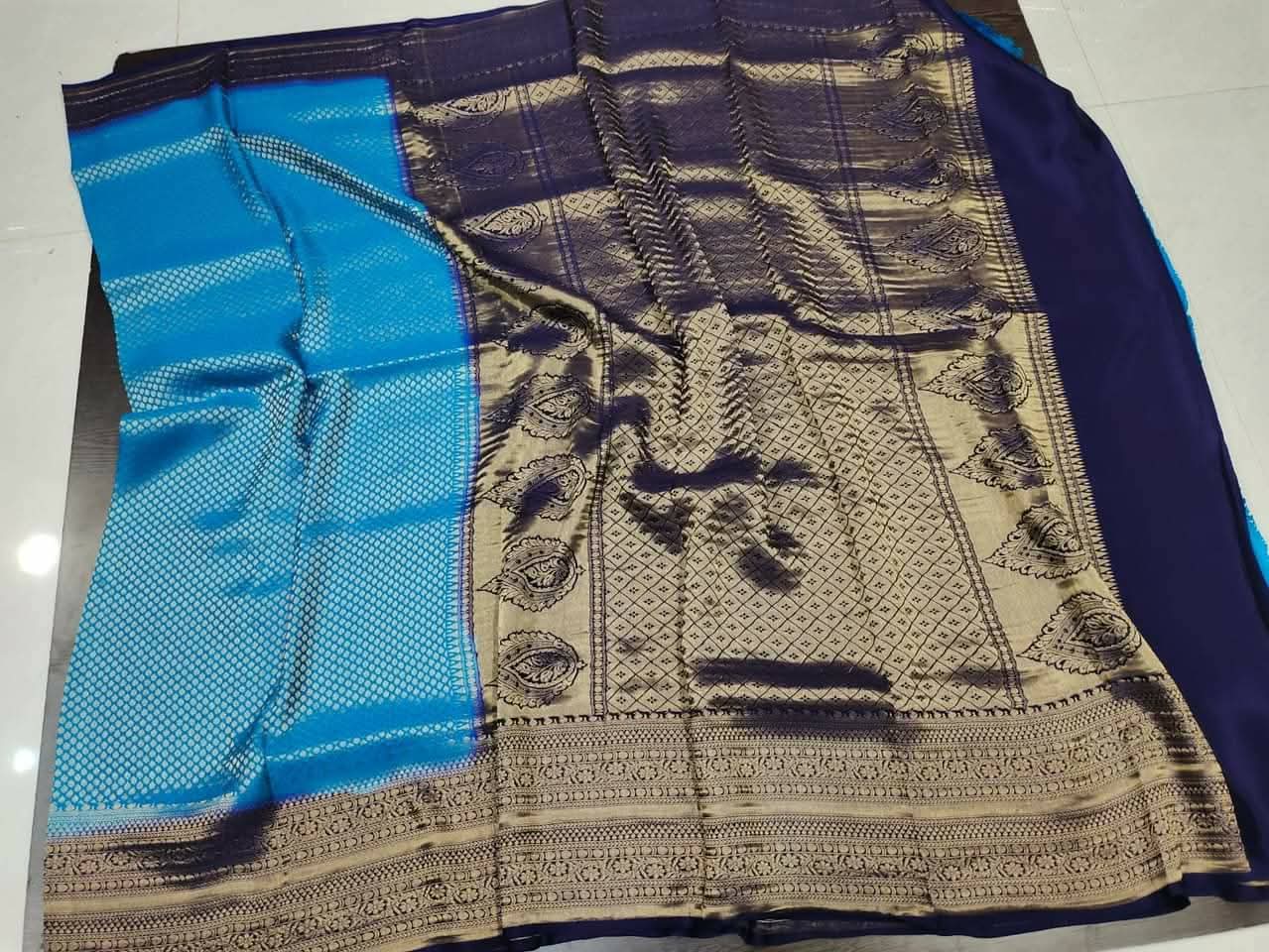 PURE CREPE SILK SAREES SILK MARK CERTIFIED 120 GSM - SK-229-PCSSSMC1G