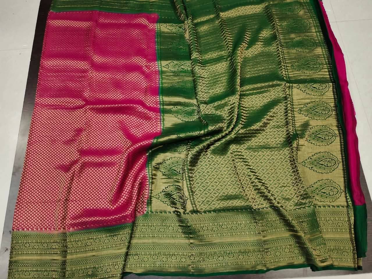 PURE CREPE SILK SAREES SILK MARK CERTIFIED 120 GSM - SK-228-PCSSSMC1G