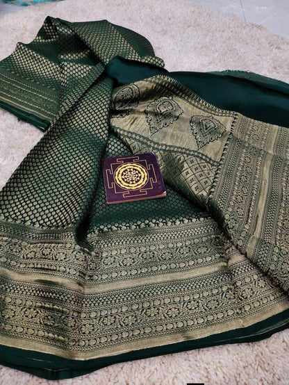 PURE CREPE SILK SAREES SILK MARK CERTIFIED 120 GSM - SK-225-PCSSSMC1G