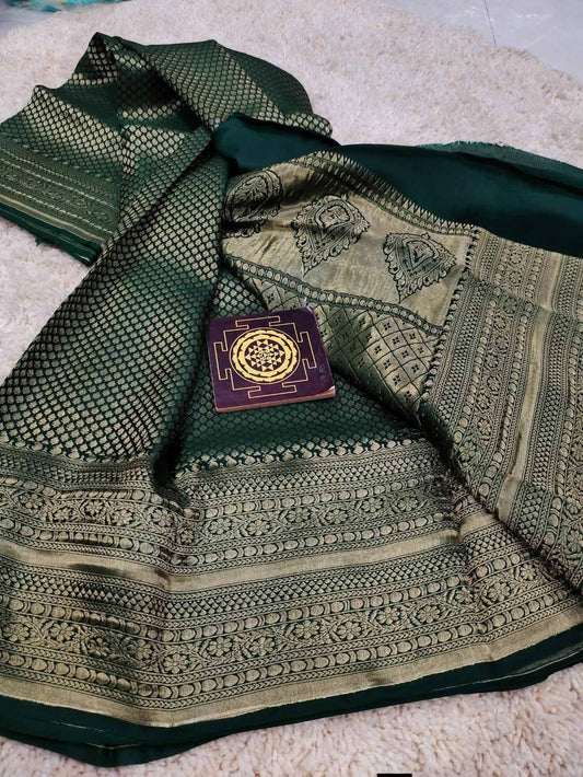 PURE CREPE SILK SAREES SILK MARK CERTIFIED 120 GSM - SK-225-PCSSSMC1G