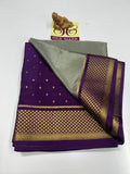 PURE MYSORE CREPE SILK SAREES WITH BLOUSE PIECE - SK-264-PMCSSWBP