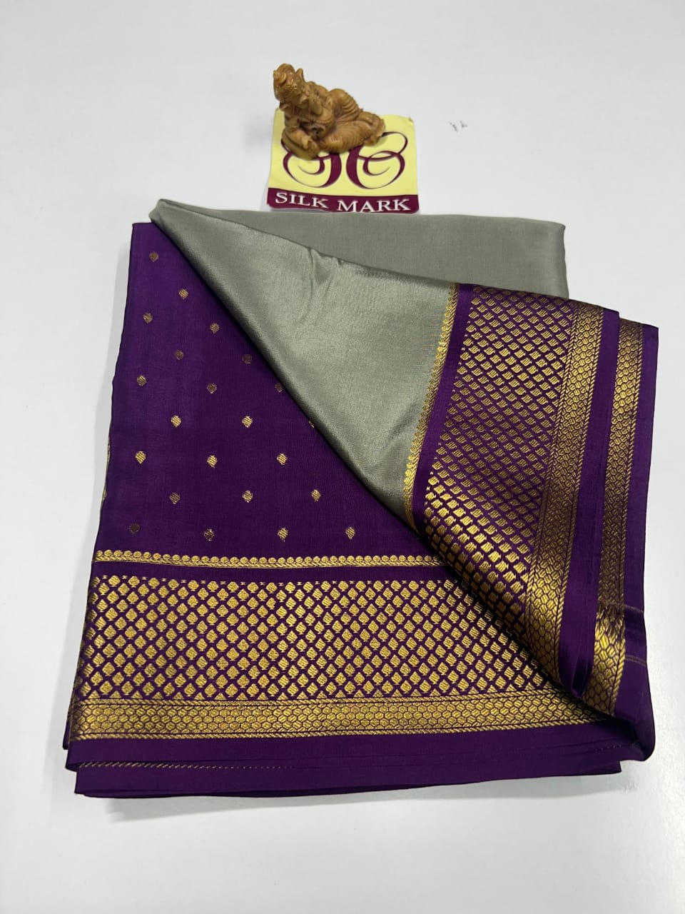 PURE MYSORE CREPE SILK SAREES WITH BLOUSE PIECE - SK-264-PMCSSWBP