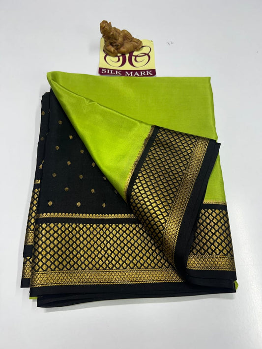 PURE MYSORE CREPE SILK SAREES WITH BLOUSE PIECE - SK-267-PMCSSWBP
