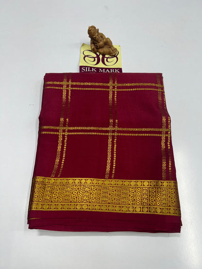 PURE MYSORE CREPE SILK SAREES WITH BLOUSE PIECE - SK-273-PMCSSWBP