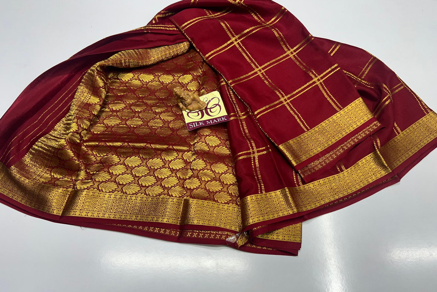 PURE MYSORE CREPE SILK SAREES WITH BLOUSE PIECE - SK-273-PMCSSWBP