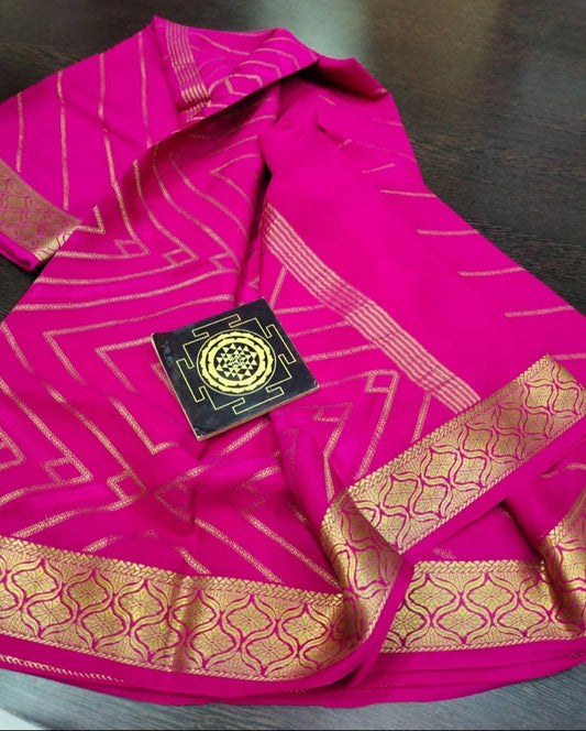 PURE CREPE SILK SAREES SILK MARK CERTIFIED 120 GSM - SK-251-PCSSSMC1G
