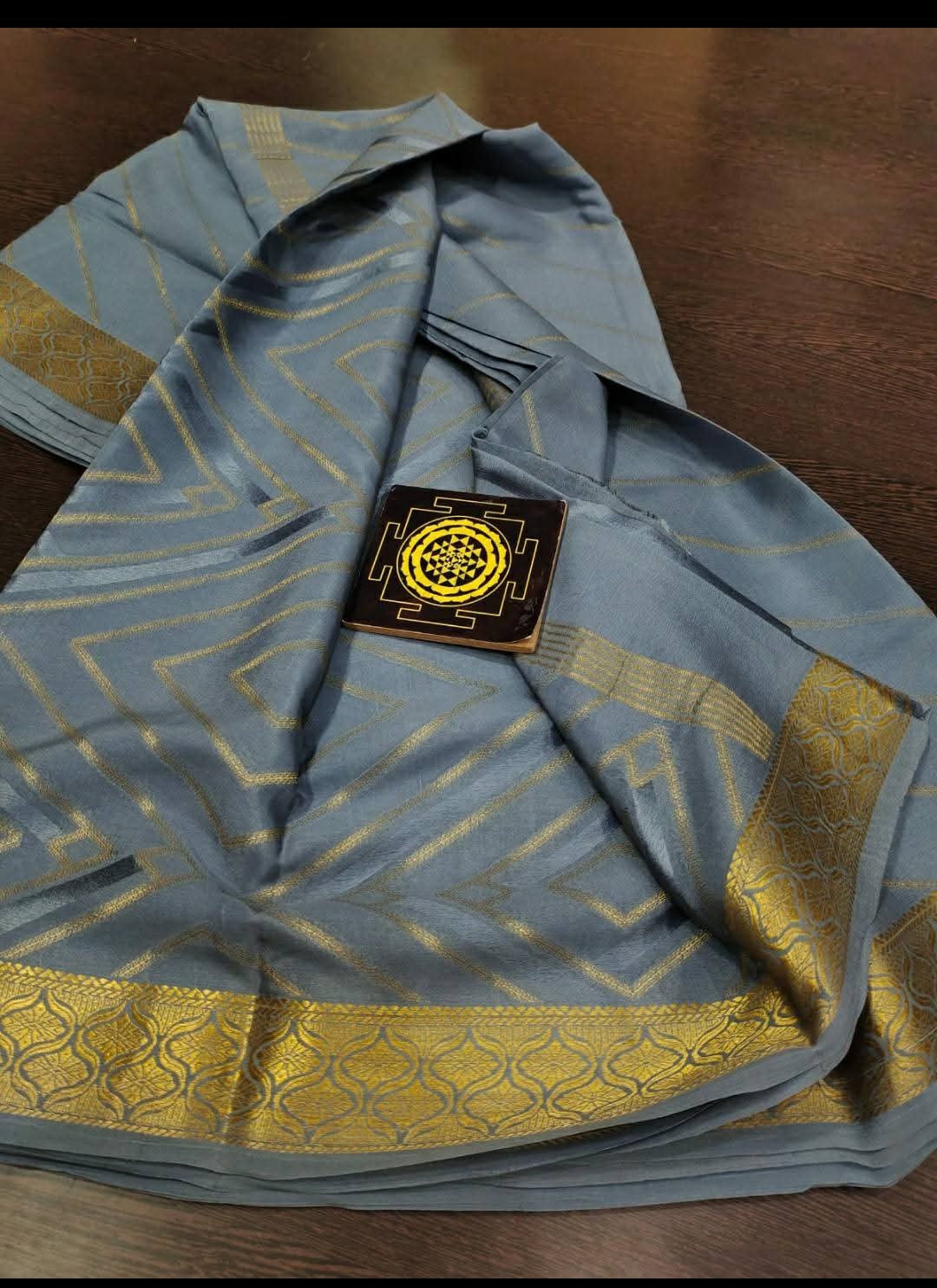 PURE CREPE SILK SAREES SILK MARK CERTIFIED 120 GSM - SK-249-PCSSSMC1G