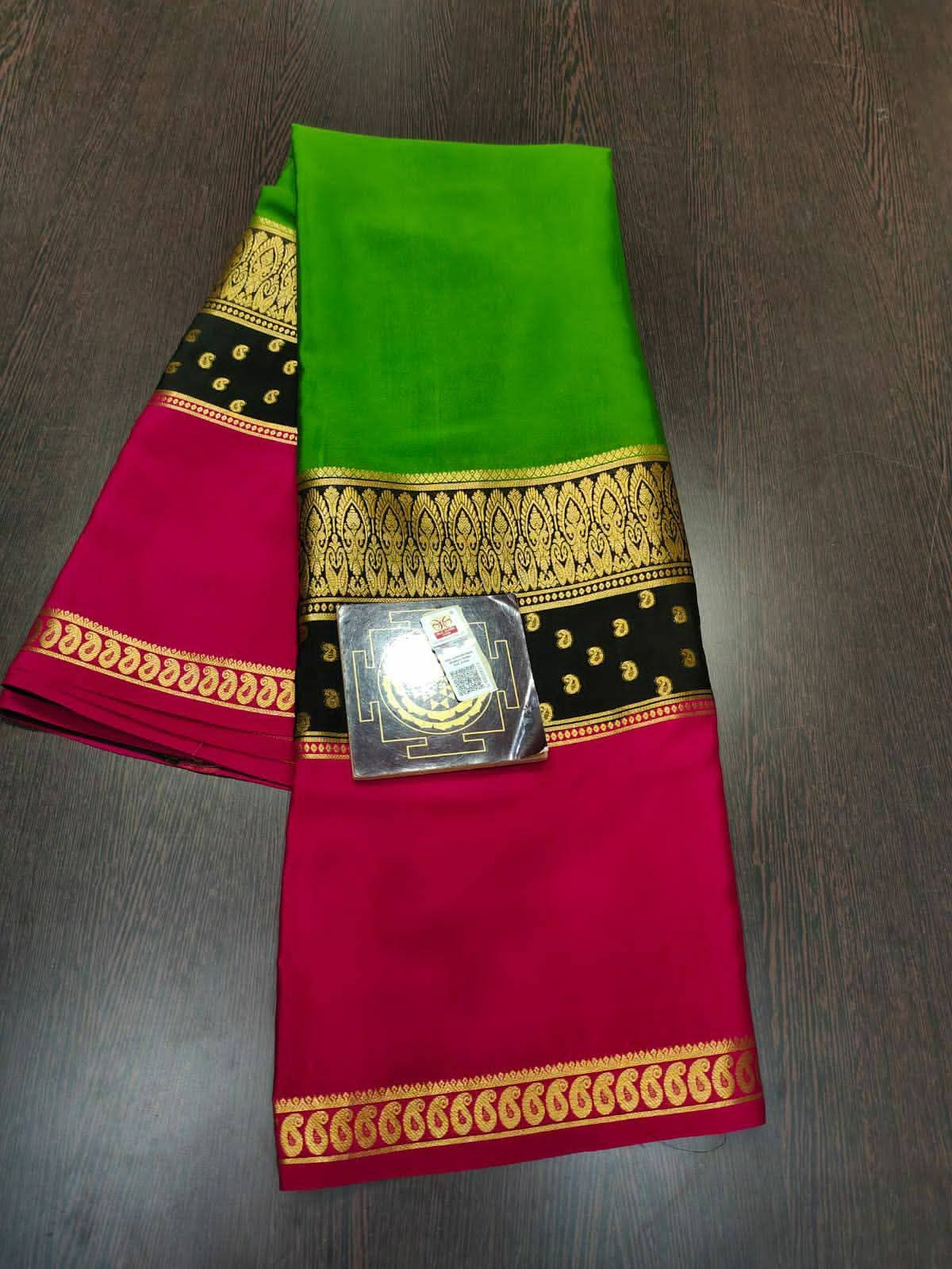 PURE CREPE SILK SAREES SILK MARK CERTIFIED 120 GSM - SK-253-PCSSSMC1G