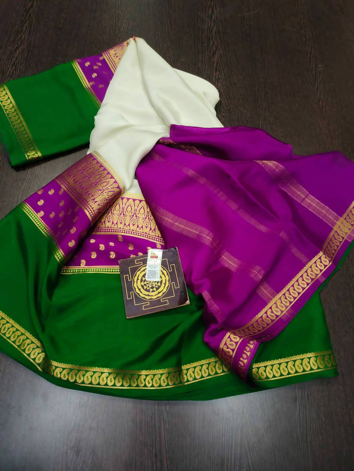 PURE CREPE SILK SAREES SILK MARK CERTIFIED 120 GSM - SK-254-PCSSSMC1G