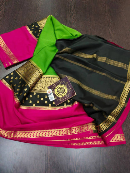 PURE CREPE SILK SAREES SILK MARK CERTIFIED 120 GSM - SK-253-PCSSSMC1G