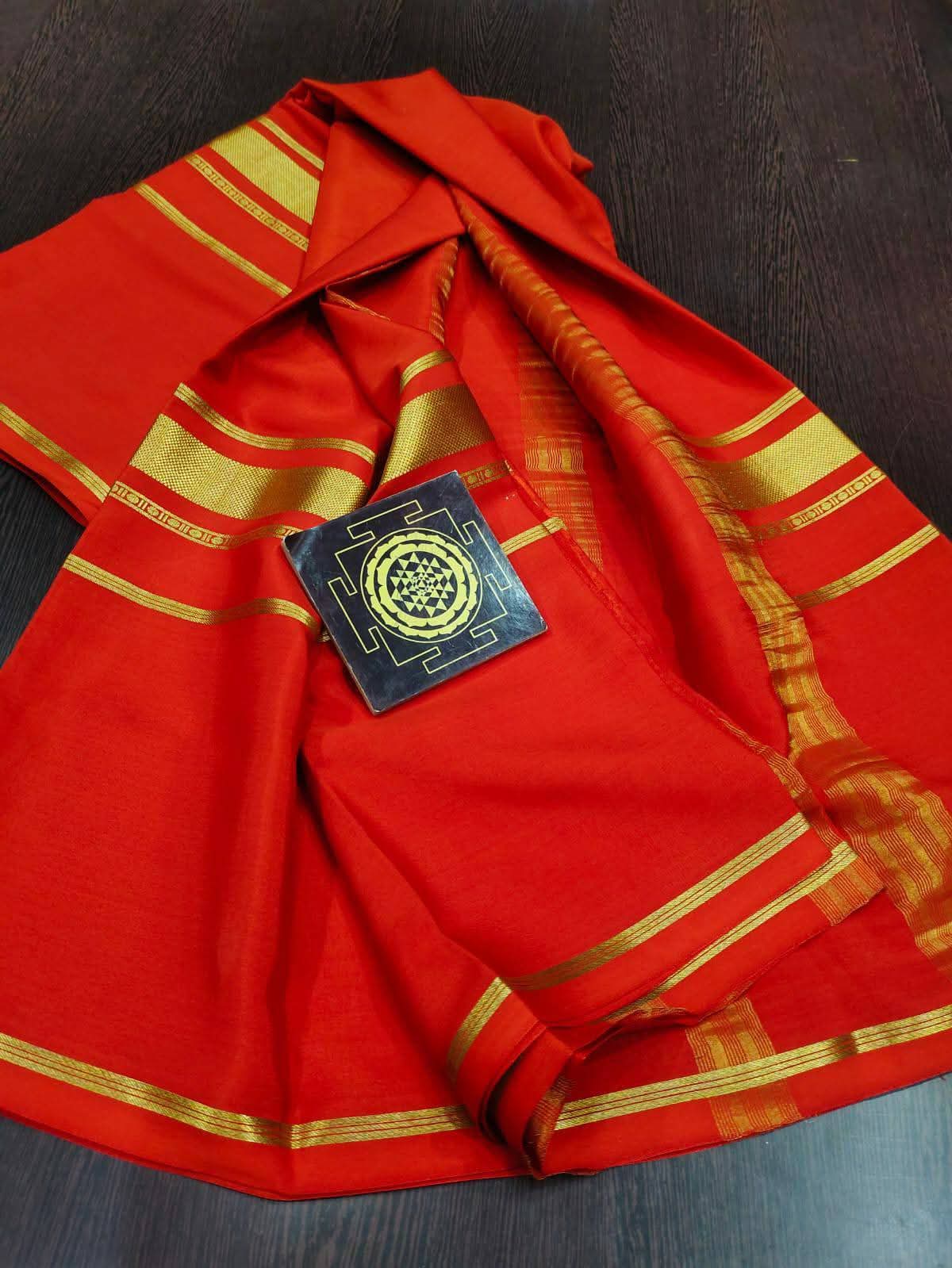 PURE CREPE SILK SAREES SILK MARK CERTIFIED 120 GSM - SK-263-PCSSSMC1G