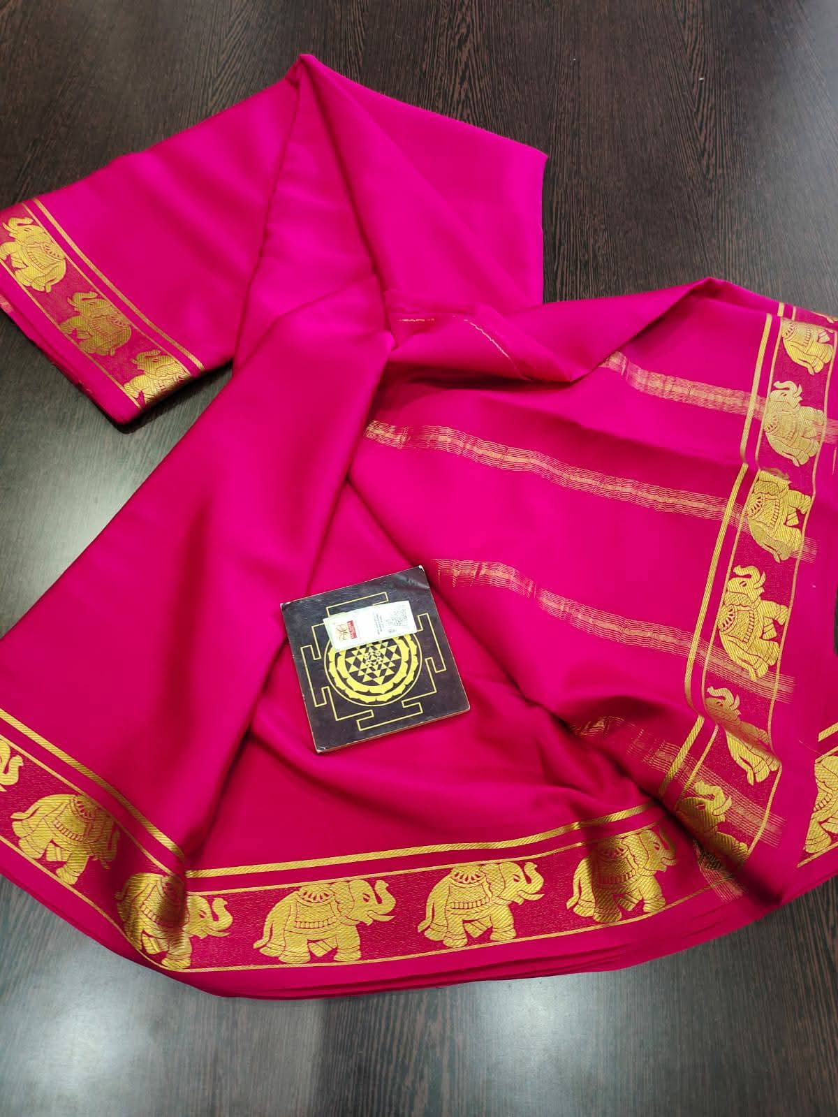 PURE CREPE SILK SAREES SILK MARK CERTIFIED 120 GSM - SK-269-PCSSSMC1G