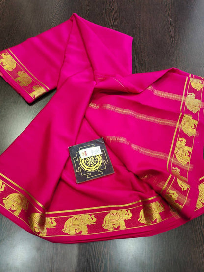 PURE CREPE SILK SAREES SILK MARK CERTIFIED 120 GSM - SK-269-PCSSSMC1G
