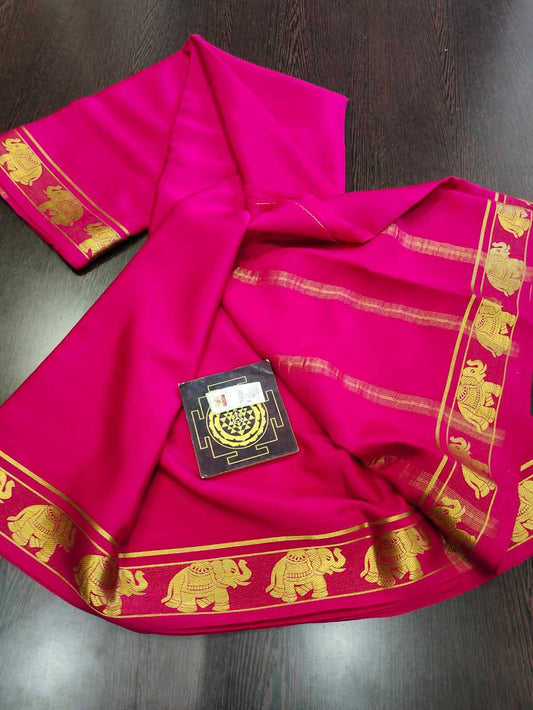 PURE CREPE SILK SAREES SILK MARK CERTIFIED 120 GSM - SK-269-PCSSSMC1G