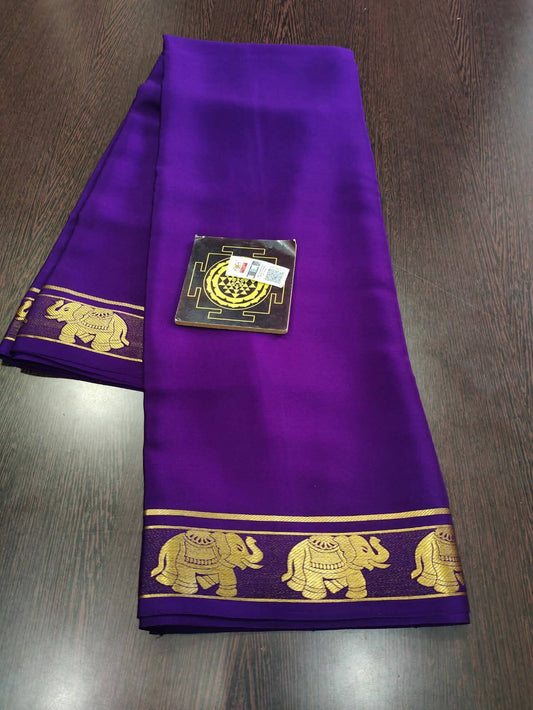 PURE CREPE SILK SAREES SILK MARK CERTIFIED 120 GSM - SK-272-PCSSSMC1G