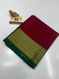 CONTRAST CREPE SILK SAREES WITH SILKMARK PURE MYSORE CREPE SILK SAREES WITH RUNNING BLOUSE PIECE - SK-365-CCSSWSPMCSSWRBP