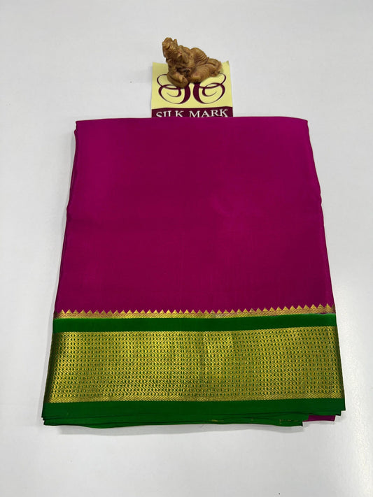 CONTRAST PURE CREPE SILK SAREES WITH SILKMARK PURE MYSORE CREPE SILK SAREES WITH RUNNING BLOUSE PIECE - SK-340-CPCSSWSPMCSSWRBP