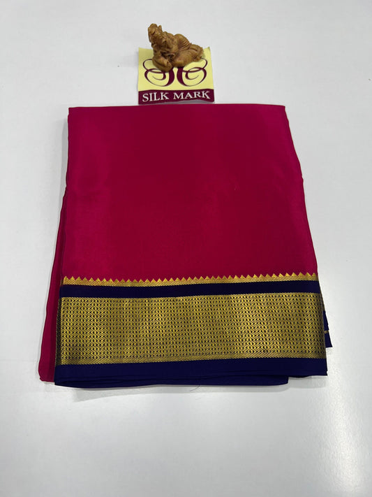 PURE MYSORE CREPE SILK WITH EMBROIDERY SAREE WITH BLOUSE PIECE - SK-336-PMCSWESWBP