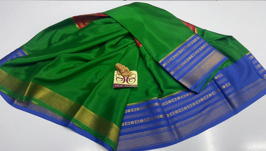 PURE MYSORE CREPE SILK SAREE WITH BLOUSE PIECE - SK-305-PMCSWESWBP