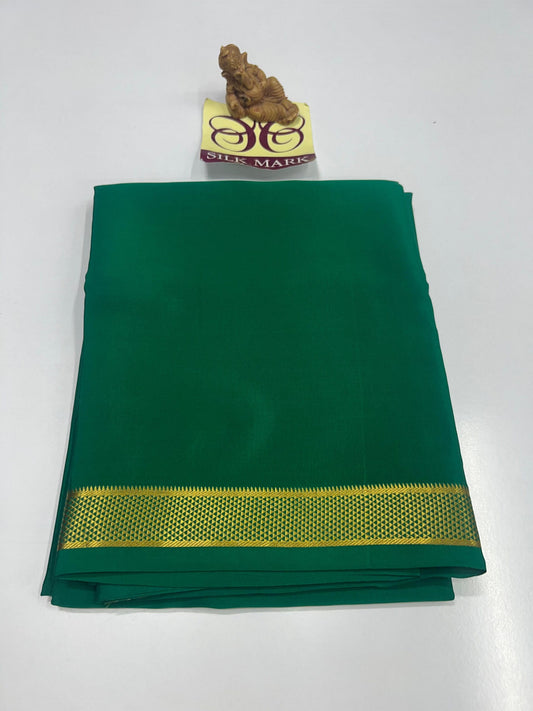 PURE MYSORE CREPE SILK WITH EMBROIDERY SAREE WITH BLOUSE PIECE - SK-299-PMCSWESWBP
