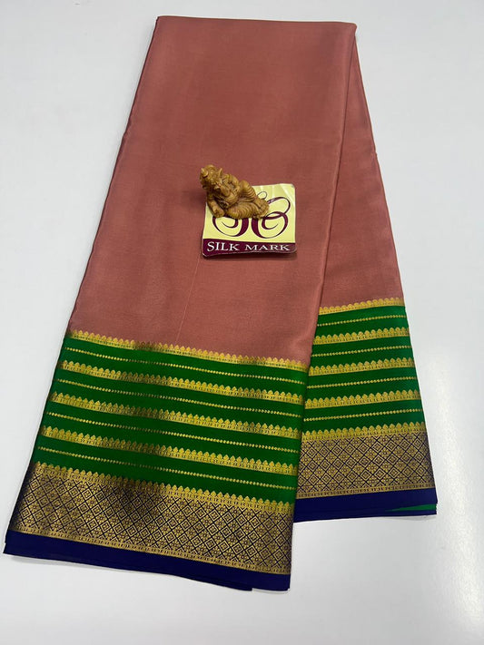 PURE MYSORE CREPE SILK WITH EMBROIDERY SAREE WITH BLOUSE PIECE - SK-290-PMCSWESWBP
