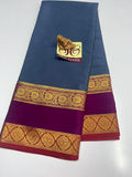 PURE MYSORE CREPE SILK WITH EMBROIDERY SAREE WITH BLOUSE PIECE - SK-286-PMCSWESWBP