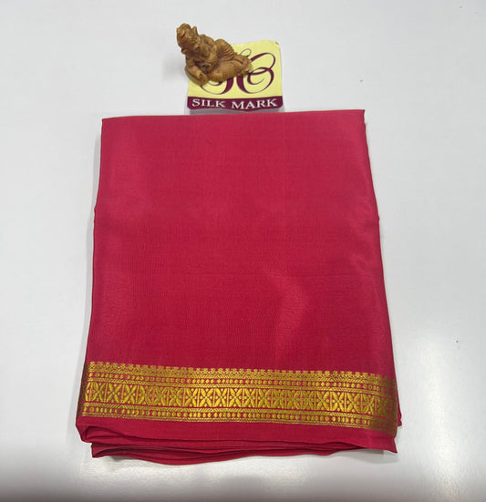 PURE MYSORE CREPE SILK WITH EMBROIDERY SAREE WITH BLOUSE PIECE - SK-280-PMCSWESWBP