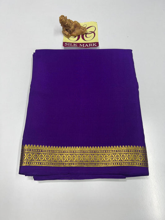 PURE MYSORE CREPE SILK WITH EMBROIDERY SAREE WITH BLOUSE PIECE - SK-279-PMCSWESWBP