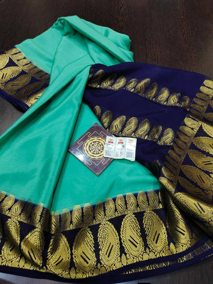 PURE CREPE SILK SAREES SILK MARK CERTIFIED 120 GSM - SK-285-PCSSSMC1G