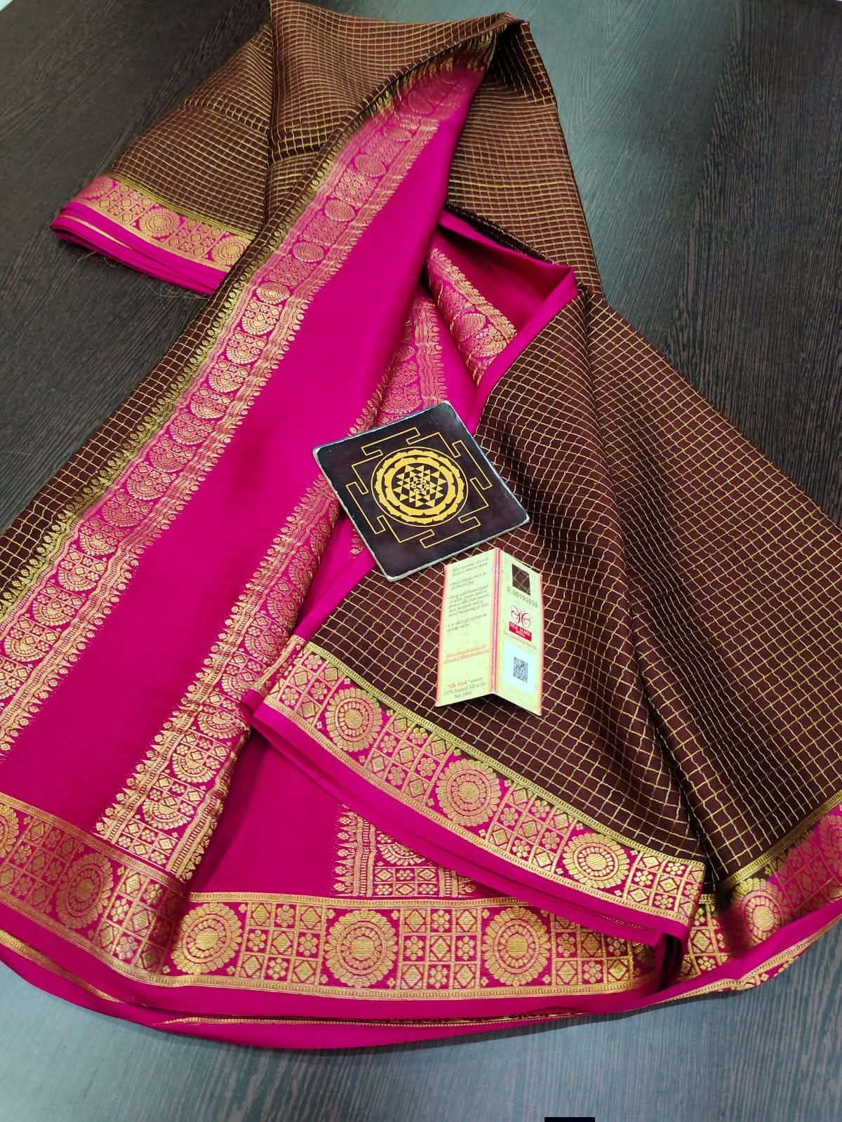 PURE CREPE SILK SAREES SILK MARK CERTIFIED 120 GSM - SK-288-PCSSSMC1G