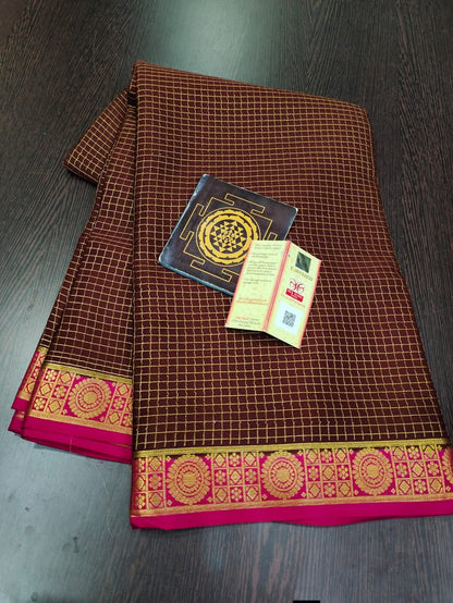 PURE CREPE SILK SAREES SILK MARK CERTIFIED 120 GSM - SK-288-PCSSSMC1G