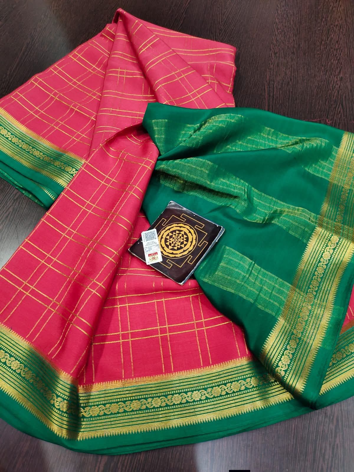 PURE CREPE SILK SAREES SILK MARK CERTIFIED 120 GSM - SK-306-PCSSSMC1G