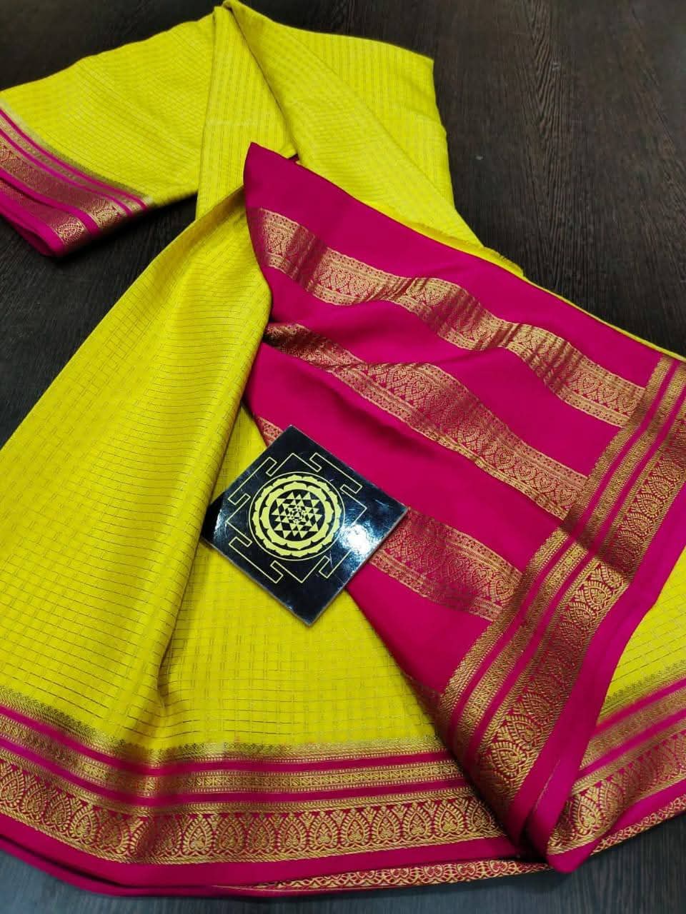 PURE CREPE SILK SAREES SILK MARK CERTIFIED 120 GSM - SK-307-PCSSSMC1G