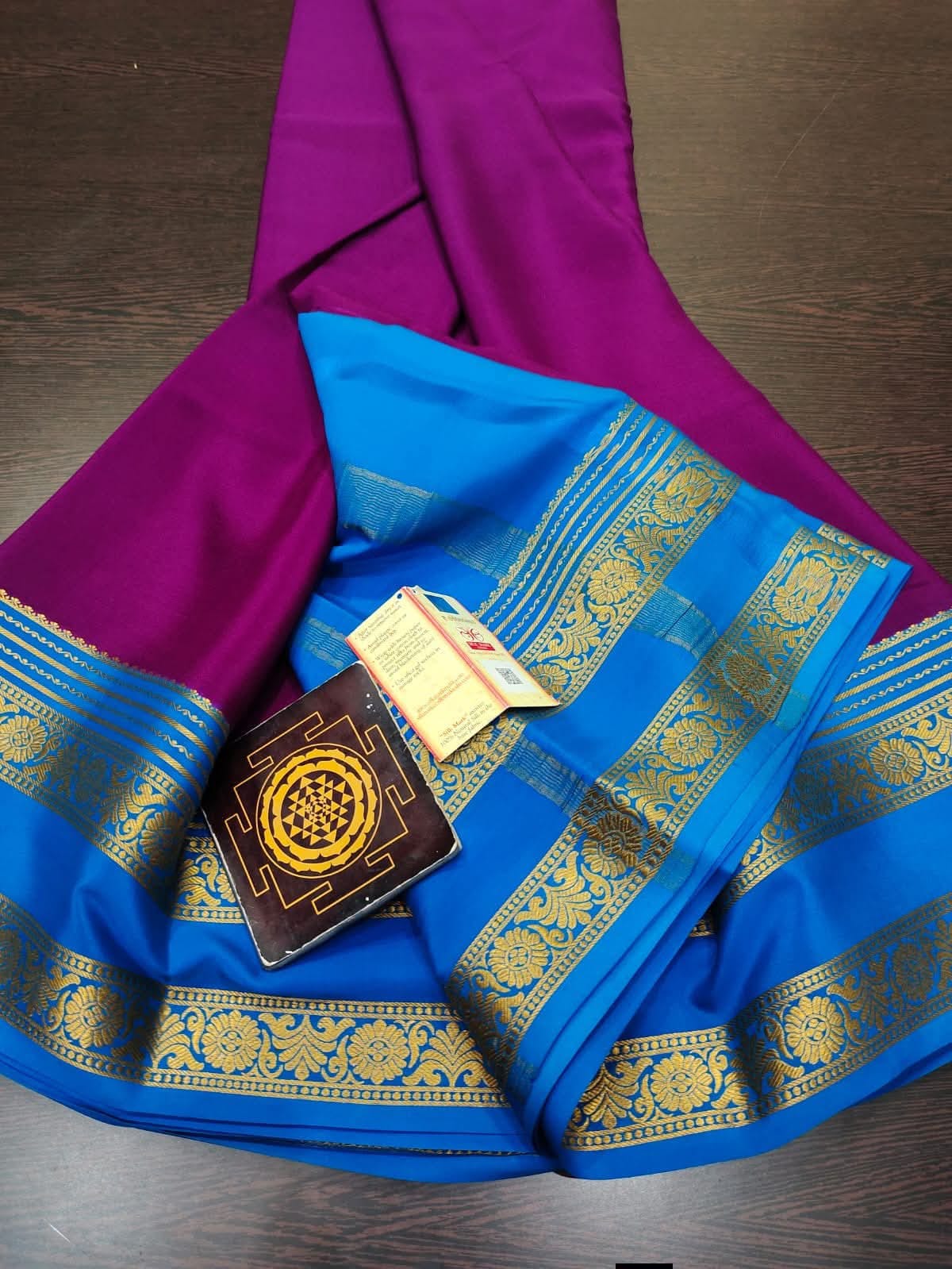 PURE CREPE SILK SAREES SILK MARK CERTIFIED 120 GSM - SK-308-PCSSSMC1G