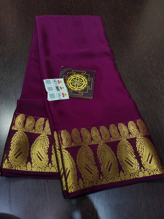 PURE CREPE SILK SAREES SILK MARK CERTIFIED 120 GSM - SK-315-PCSSSMC1G