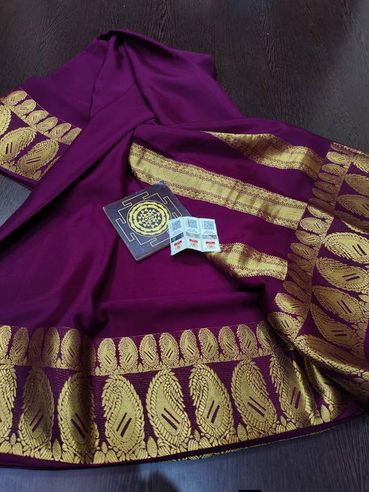 PURE CREPE SILK SAREES SILK MARK CERTIFIED 120 GSM - SK-315-PCSSSMC1G