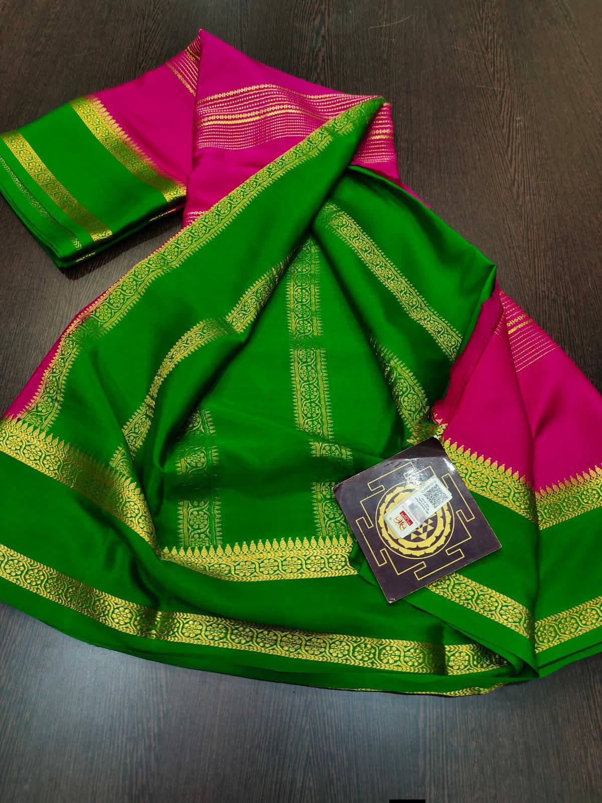 PURE CREPE SILK SAREES SILK MARK CERTIFIED 120 GSM - SK-321-PCSSSMC1G