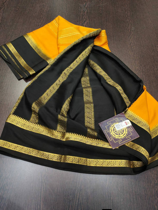 PURE CREPE SILK SAREES SILK MARK CERTIFIED 120 GSM - SK-320-PCSSSMC1G