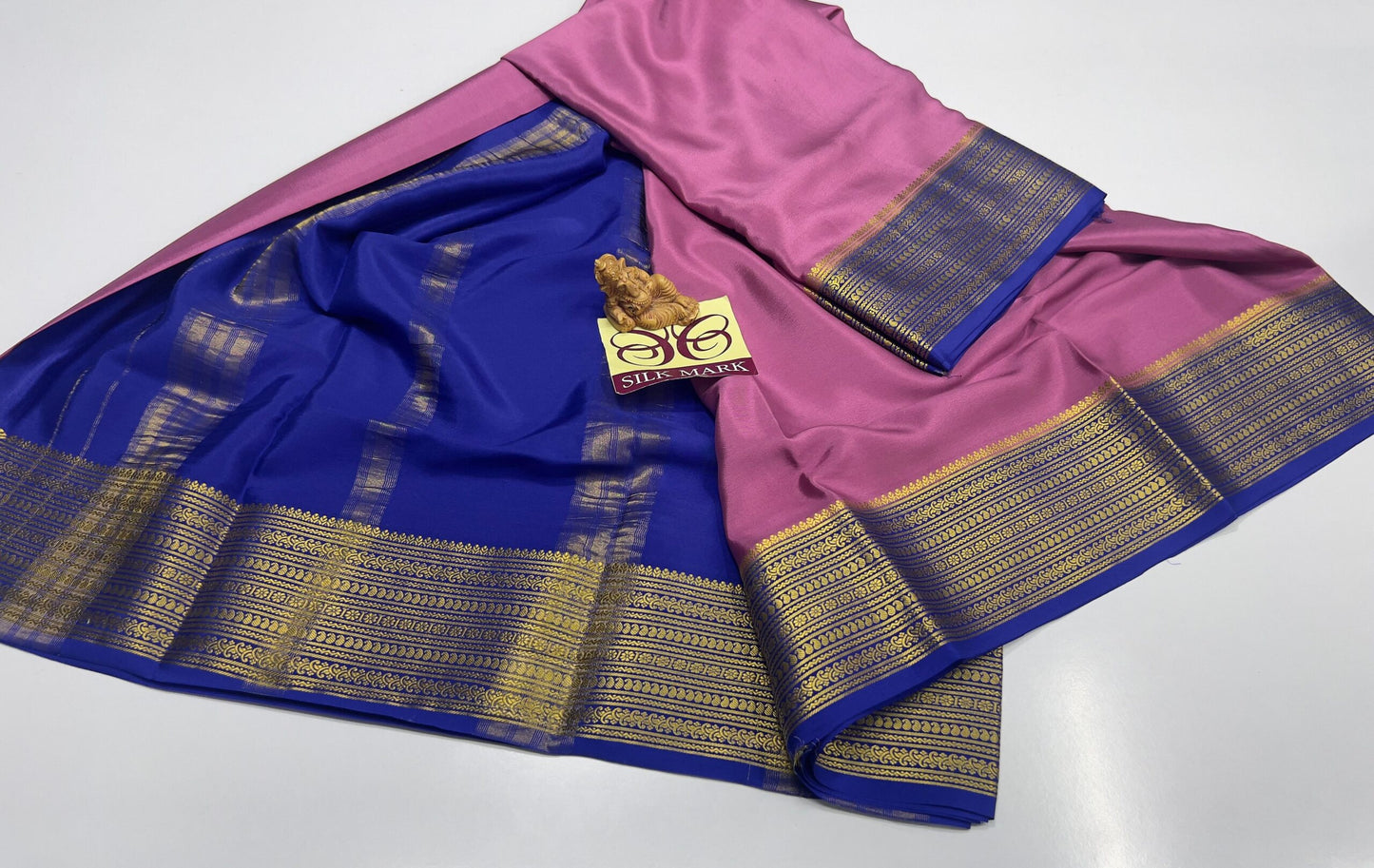 PURE MYSORE CREPE SILK WITH EMBROIDERY SAREE WITH BLOUSE PIECE - SK-391-PMCSWESWBP