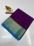 PURE MYSORE CREPE SILK WITH EMBROIDERY SAREE WITH BLOUSE PIECE - SK-424-PMCSWESWBP