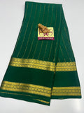 PURE MYSORE CREPE SILK WITH EMBROIDERY SAREE WITH BLOUSE PIECE - SK-451-PMCSWESWBP