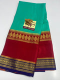 PURE MYSORE CREPE SILK WITH EMBROIDERY SAREE WITH BLOUSE PIECE - SK-458-PMCSWESWBP