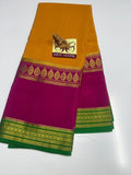 PURE MYSORE CREPE SILK WITH EMBROIDERY SAREE WITH BLOUSE PIECE - SK-471-PMCSWESWBP