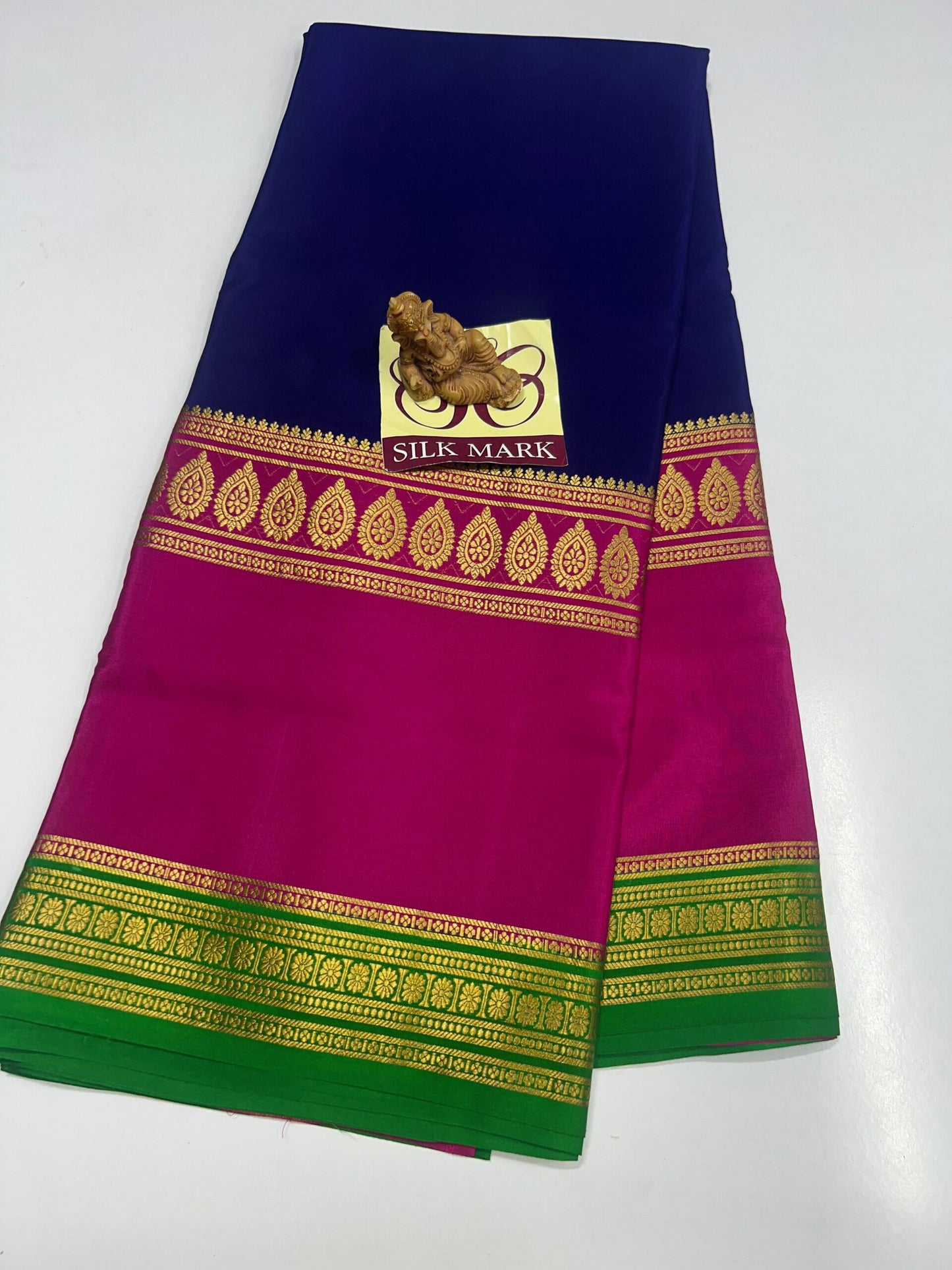 PURE MYSORE CREPE SILK WITH EMBROIDERY SAREE WITH BLOUSE PIECE - SK-474-PMCSWESWBP