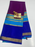 PURE MYSORE CREPE SILK WITH EMBROIDERY SAREE WITH BLOUSE PIECE - SK-475-PMCSWESWBP