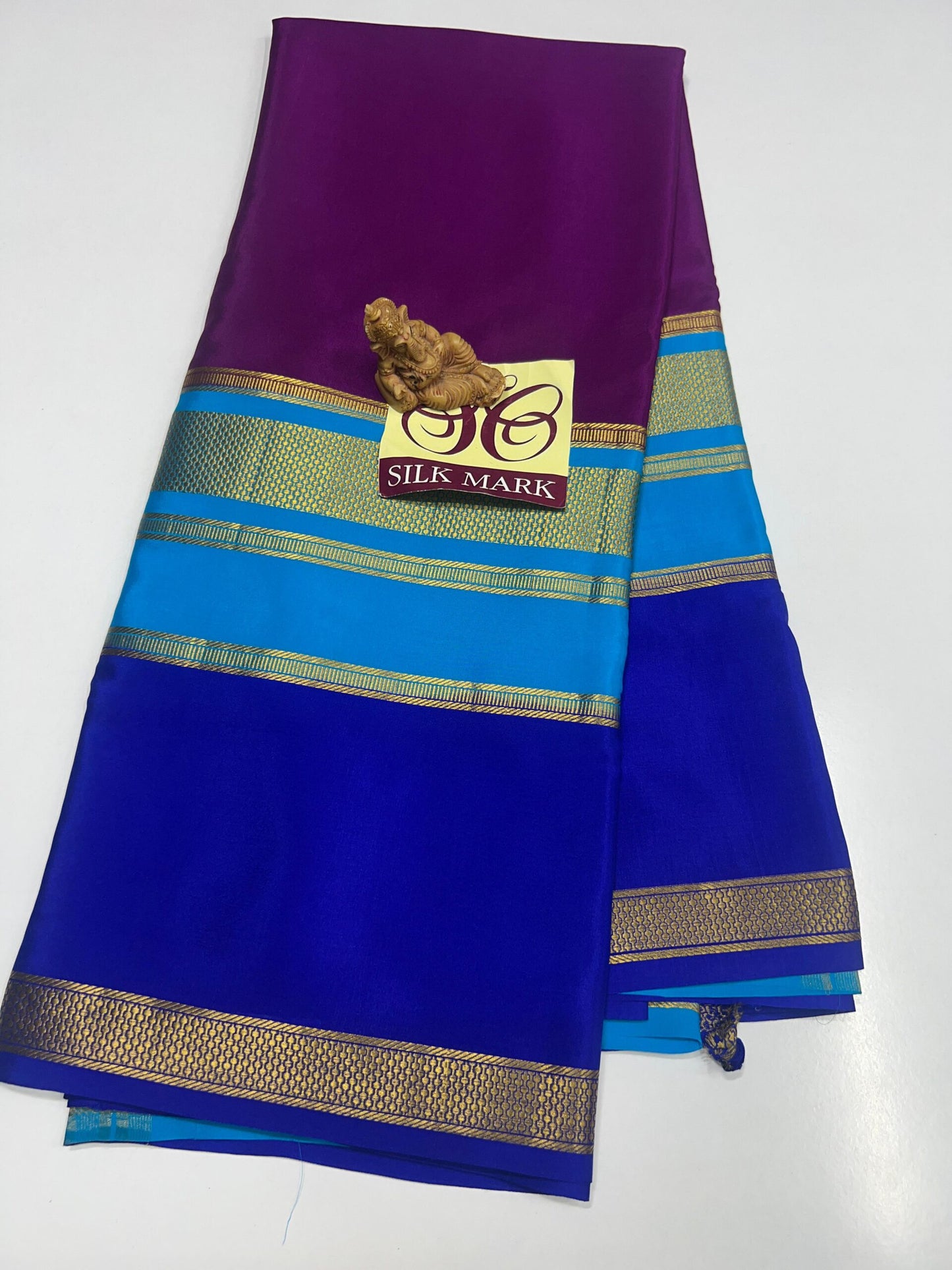 PURE MYSORE CREPE SILK WITH EMBROIDERY SAREE WITH BLOUSE PIECE - SK-475-PMCSWESWBP