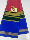 PURE MYSORE CREPE SILK WITH EMBROIDERY SAREE WITH BLOUSE PIECE - SK-478-PMCSWESWBP